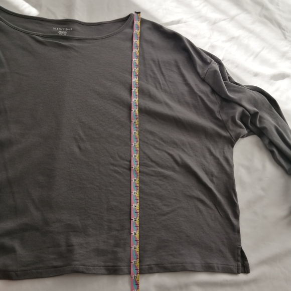 Eileen Fisher Plus Size Organic Cotton Gray Long Sleeve XXL - Picture 14 of 16
